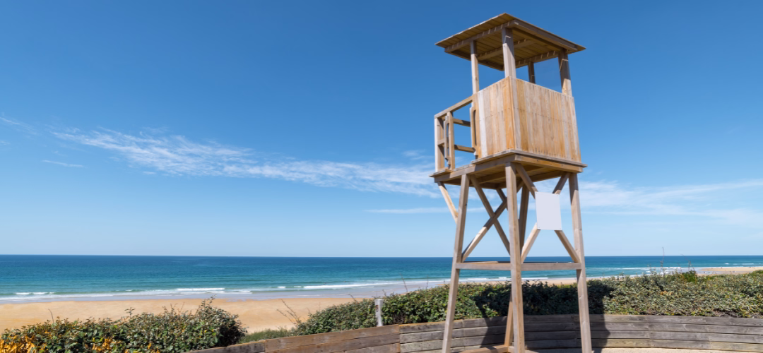 Vue sur la palge de Biscarrosse