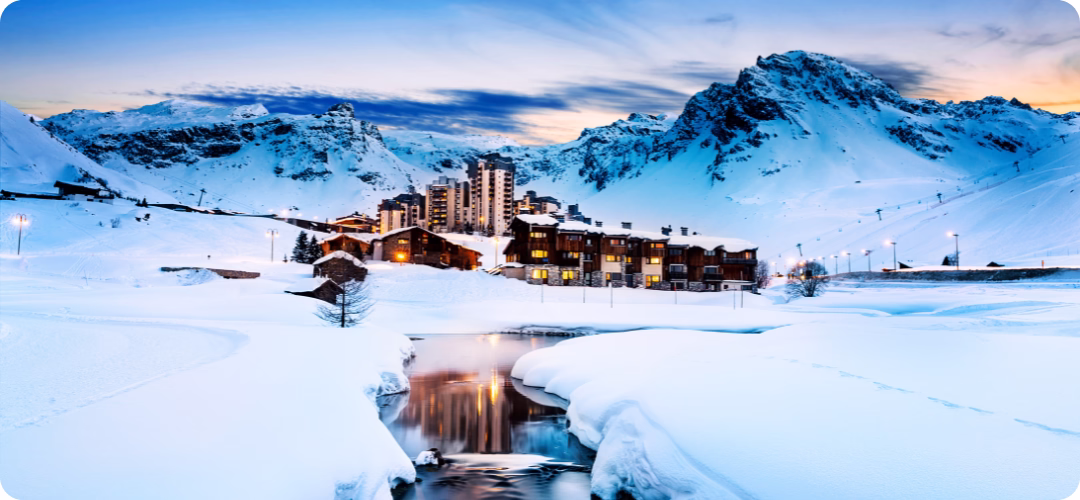 Vue sur le ville de Tigne